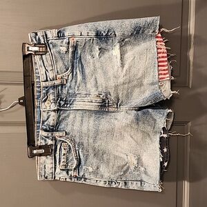 Old Navy Light Blue Jean Shorts with Distressed Details
